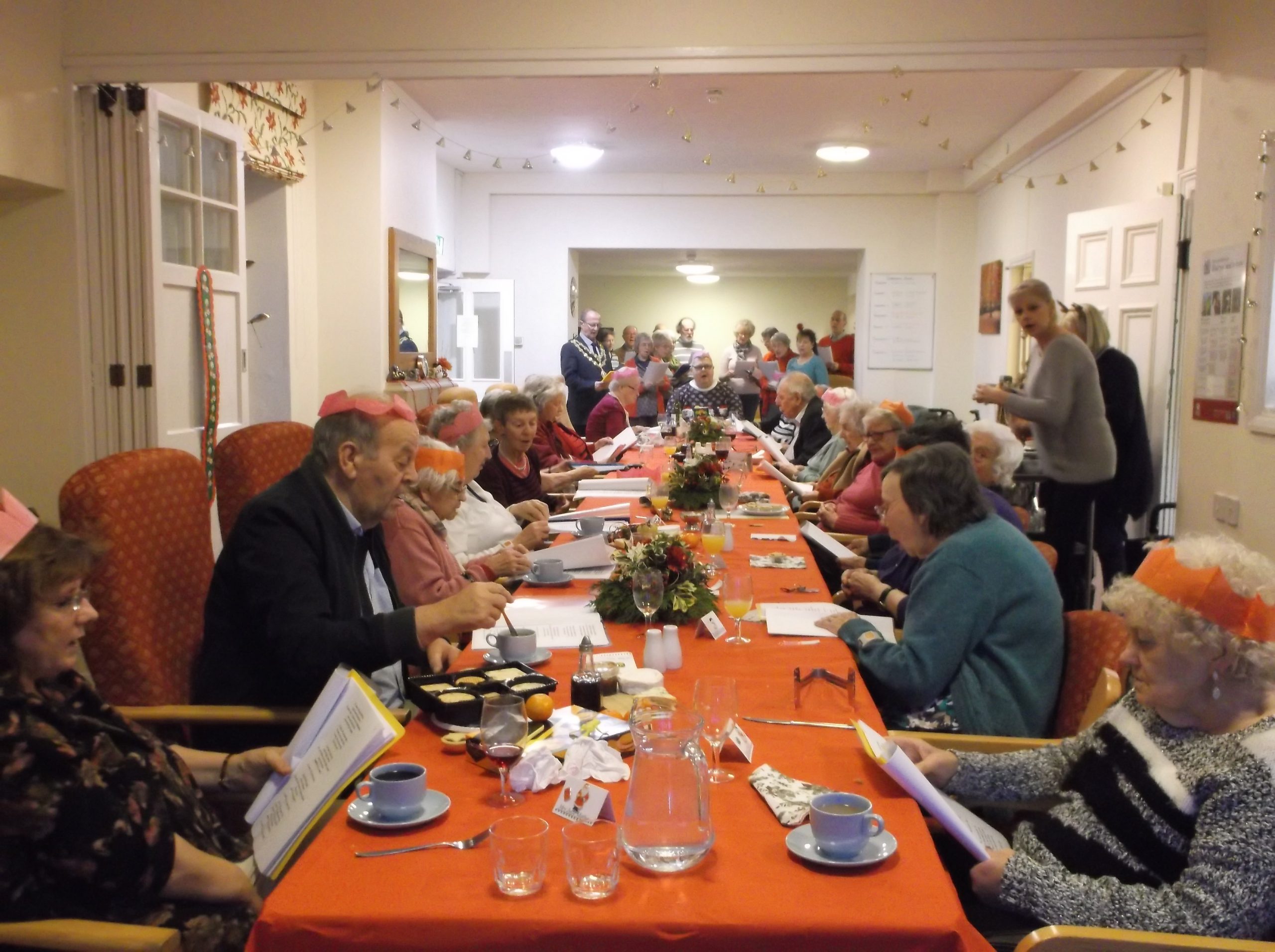 Carol singing at Snowdon House