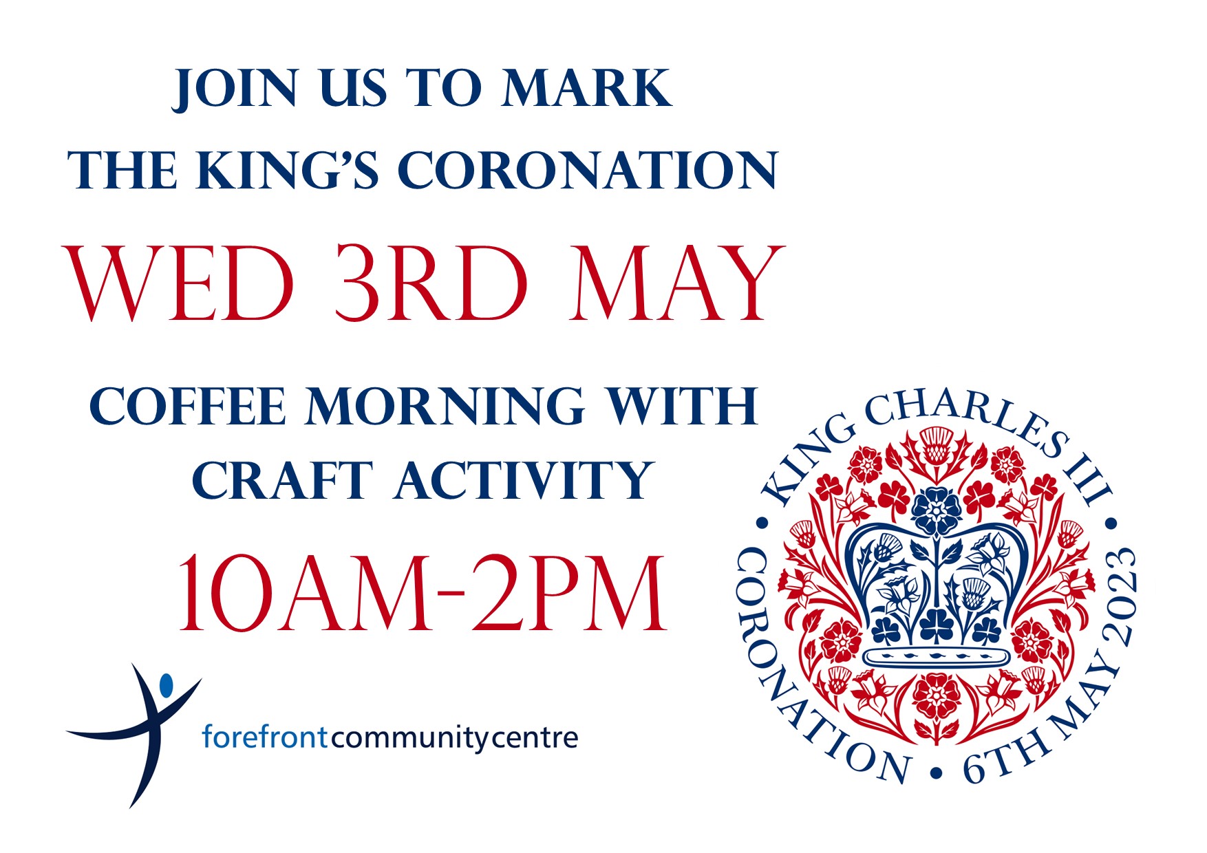 Coronation Craft Morning Wed 3rd May